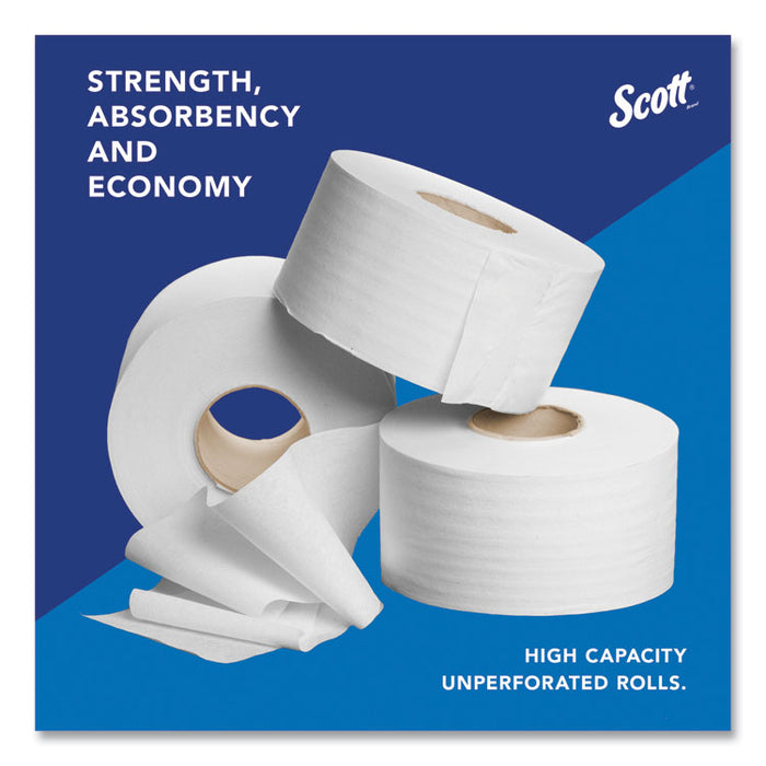 Essential JRT Jumbo Roll Bathroom Tissue, Septic Safe, 2-Ply, 3.55" x 1,000 ft, White, 12 Rolls/Carton