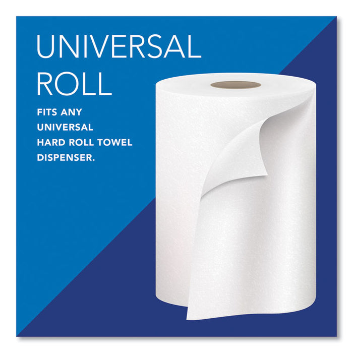 Essential High Capacity Hard Roll Towels for Business, 1-Ply, 8" x 1,000 ft, 1.5" Core, Recycled, White, 6 Rolls/Carton