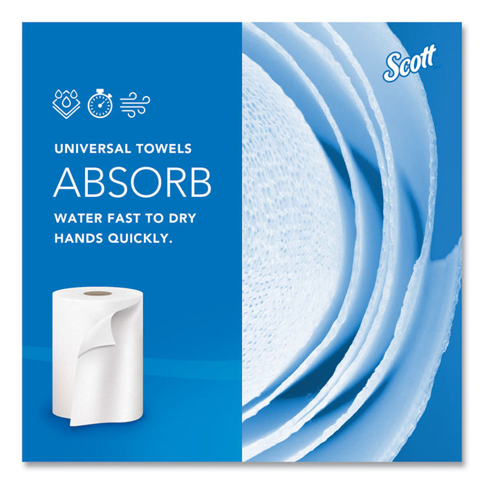 Essential High Capacity Hard Roll Towels for Business, Absorbency Pockets, 1-Ply, 8" x 1,000 ft, 1.5" Core, White,12 Rolls/CT
