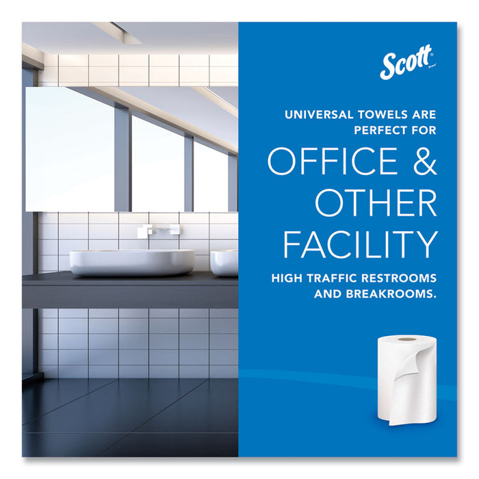 Essential High Capacity Hard Roll Towels for Business, 1-Ply, 8" x 1,000 ft, 1.5" Core, Recycled, White, 6 Rolls/Carton