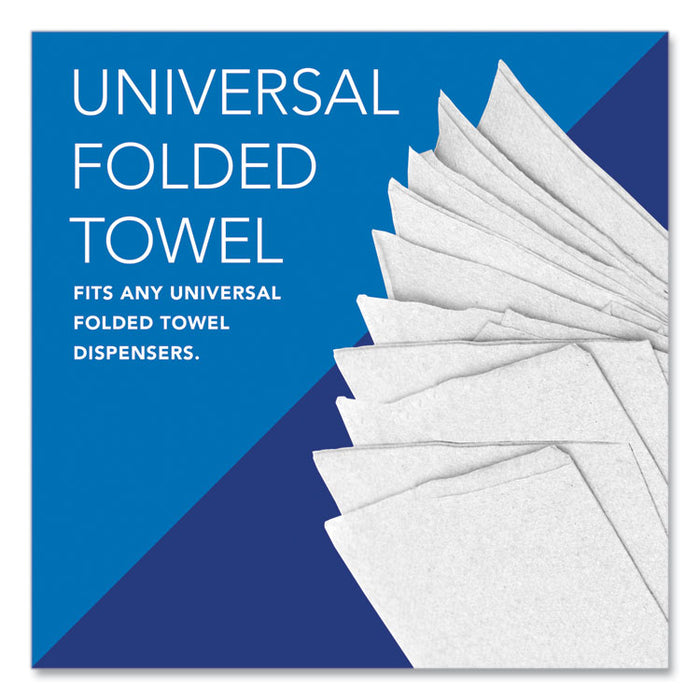 Essential Multi-Fold Towels, Plus Tier, Absorbency Pockets, 1-Ply, 9.2 x 9.4, White, 250/Packs, 16 Packs/Carton