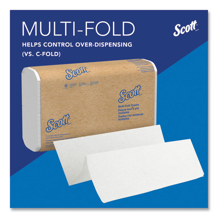 Essential Multi-Fold Towels, 1-Ply, 8 x 9.4, White, 250/Pack, 16 Packs/Carton