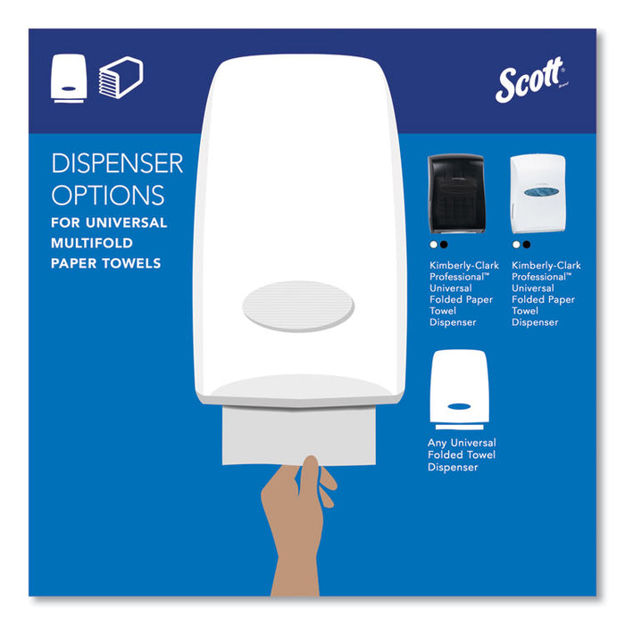 Multi-Fold Towels, Absorbency Pockets, 1-Ply, 9.2 x 9.4, White, 250 Sheets/Pack, 12 Packs/Carton