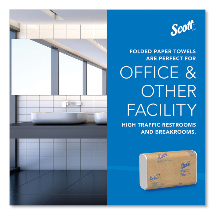 Multi-Fold Towels, Absorbency Pockets, 1-Ply, 9.2 x 9.4, White, 250 Sheets/Pack, 12 Packs/Carton