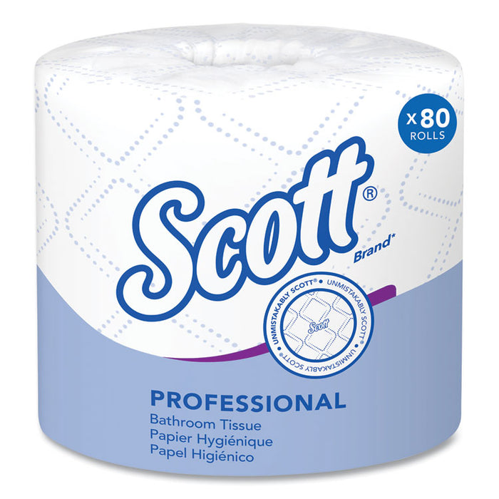 Essential Standard Roll Bathroom Tissue for Business, Septic Safe, 2-Ply, White, 550 Sheets/Roll, 80 Rolls/Carton