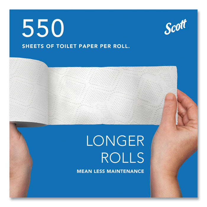Essential Standard Roll Bathroom Tissue for Business, Septic Safe, 2-Ply, White, 550 Sheets/Roll, 80 Rolls/Carton