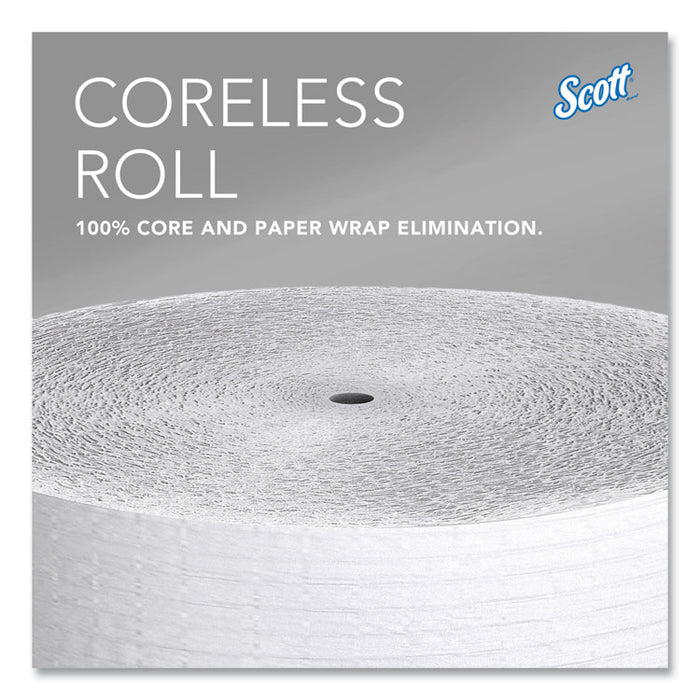 Essential Coreless JRT, Septic Safe, 1-Ply, 3.75" x 2,300 ft, White, 12 Rolls/Carton