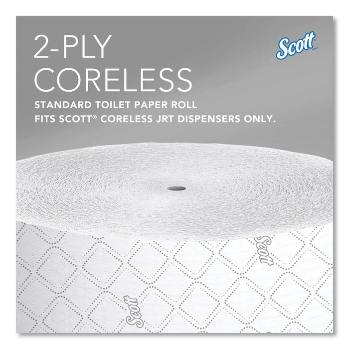 Essential Coreless JRT, Septic Safe, 2-Ply, 3.75" x 1,150 ft, White, 12 Rolls/Carton