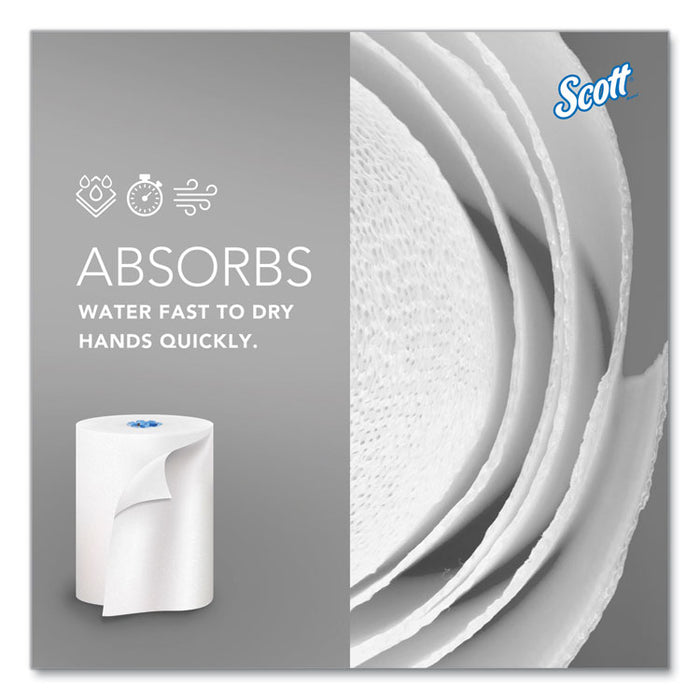 Pro Hard Roll Paper Towels with Absorbency Pockets for Scott Pro Dispenser, Blue Core Only, 1-Ply, 7.5" x 900 ft, 6 Rolls/CT