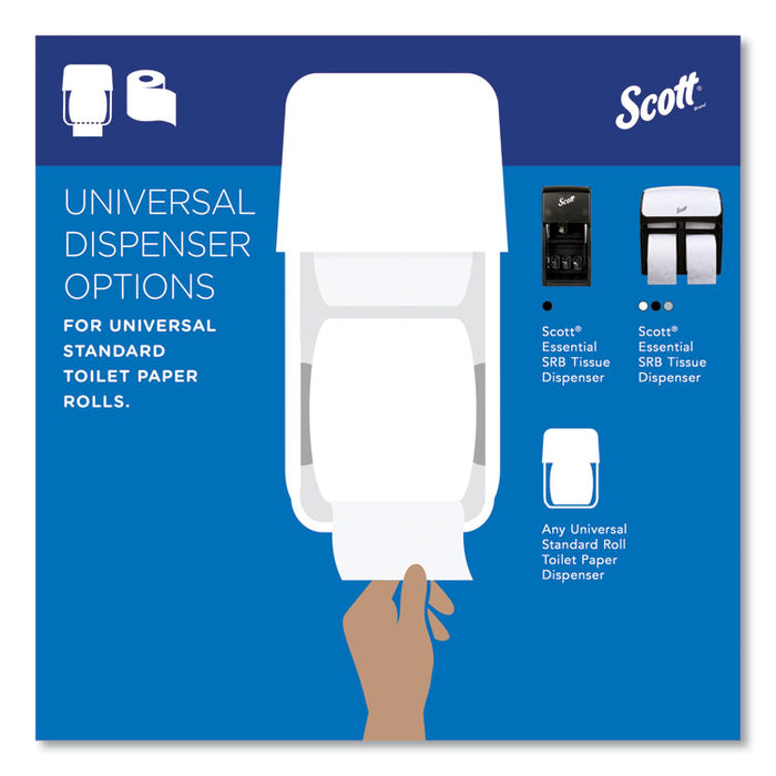 Essential Standard Roll Bathroom Tissue for Business, Septic Safe, 2-Ply, White, 550 Sheets/Roll, 20 Rolls/Carton