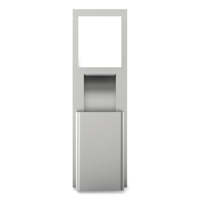 MOD_COL Stainless Steel Recessed Wall Unit with Trash Receptacle, 11 x 4.5 x 54.5