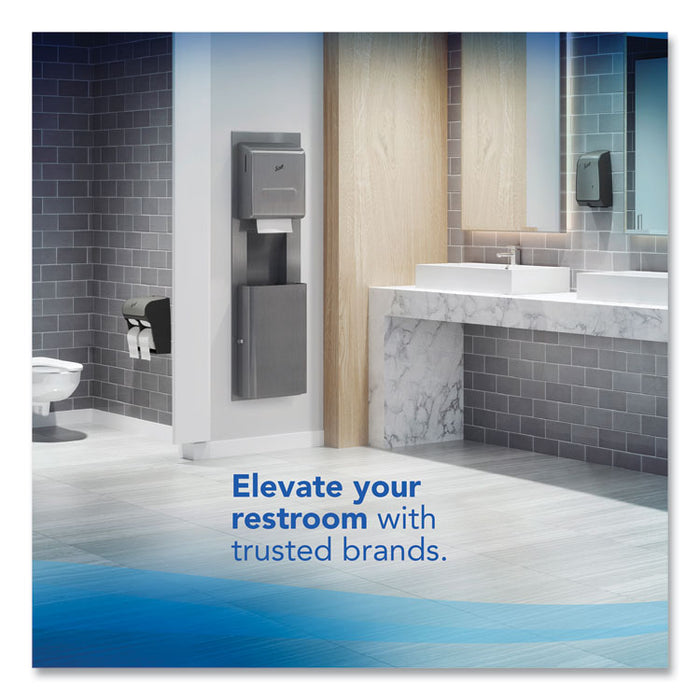 MOD_COL Stainless Steel Recessed Wall Unit with Trash Receptacle, 11 x 4.5 x 54.5