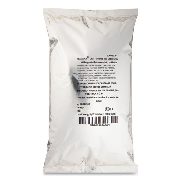 Teavana Chai Tea Latte Mix, 2 lb Bag, 6/Carton
