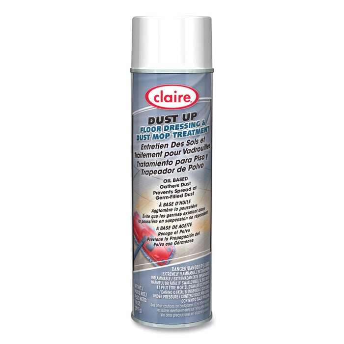 Dust Up Floor Dressing and Dust Mop Treatment, Lemon Scent, 14 oz Aerosol Spray, Dozen