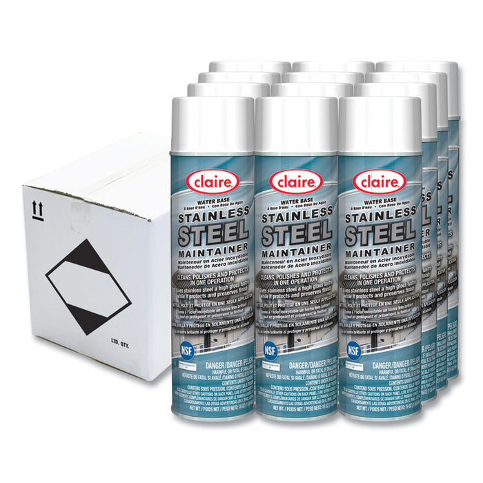 Stainless Steel Maintainer, 16 oz Aerosol Spray, Dozen