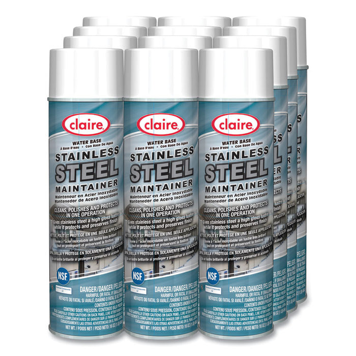 Stainless Steel Maintainer, 16 oz Aerosol Spray, Dozen