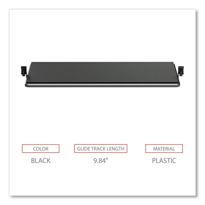 Alera AdaptivErgo Clamp-On Keyboard Tray, 30.7" x 13", Black