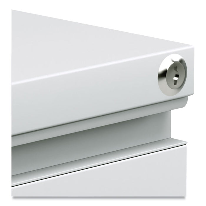 File Pedestal with Full-Length Pull, Left/Right, 3-Drawers: Box/Box/File, Legal/Letter, Light Gray, 14.96" x 19.29" x 27.75"