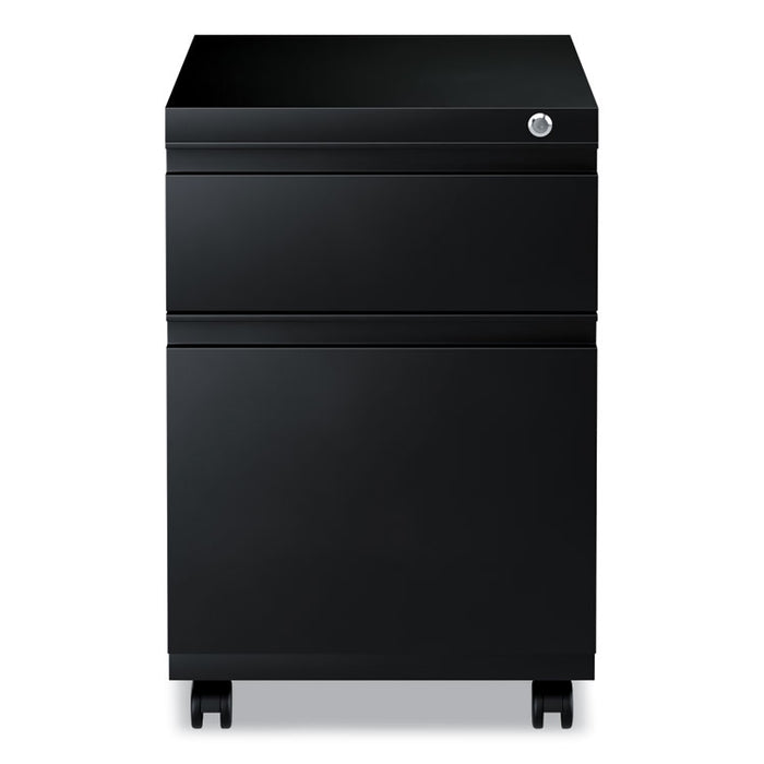 File Pedestal with Full-Length Pull, Left or Right, 2-Drawers: Box/File, Legal/Letter, Black, 14.96" x 19.29" x 21.65"