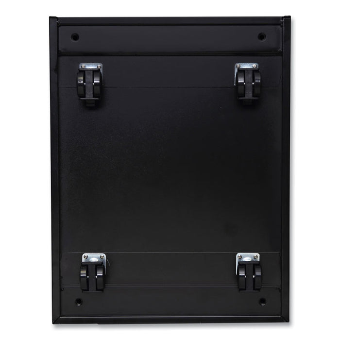 File Pedestal with Full-Length Pull, Left or Right, 2-Drawers: Box/File, Legal/Letter, Black, 14.96" x 19.29" x 21.65"
