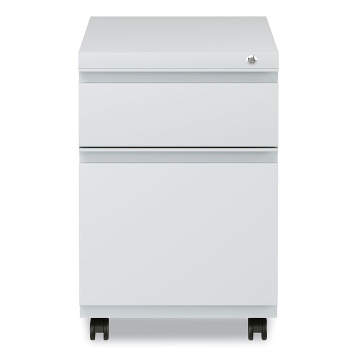 File Pedestal with Full-Length Pull, Left or Right, 2-Drawers: Box/File, Legal/Letter, Light Gray, 14.96" x 19.29" x 21.65"