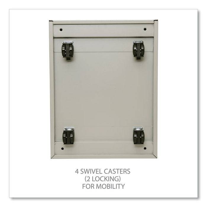 File Pedestal with Full-Length Pull, Left or Right, 2-Drawers: Box/File, Legal/Letter, Putty, 14.96" x 19.29" x 21.65"