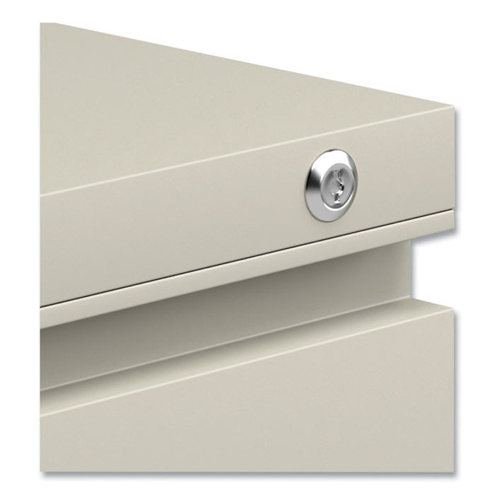 File Pedestal with Full-Length Pull, Left or Right, 2-Drawers: Box/File, Legal/Letter, Putty, 14.96" x 19.29" x 21.65"