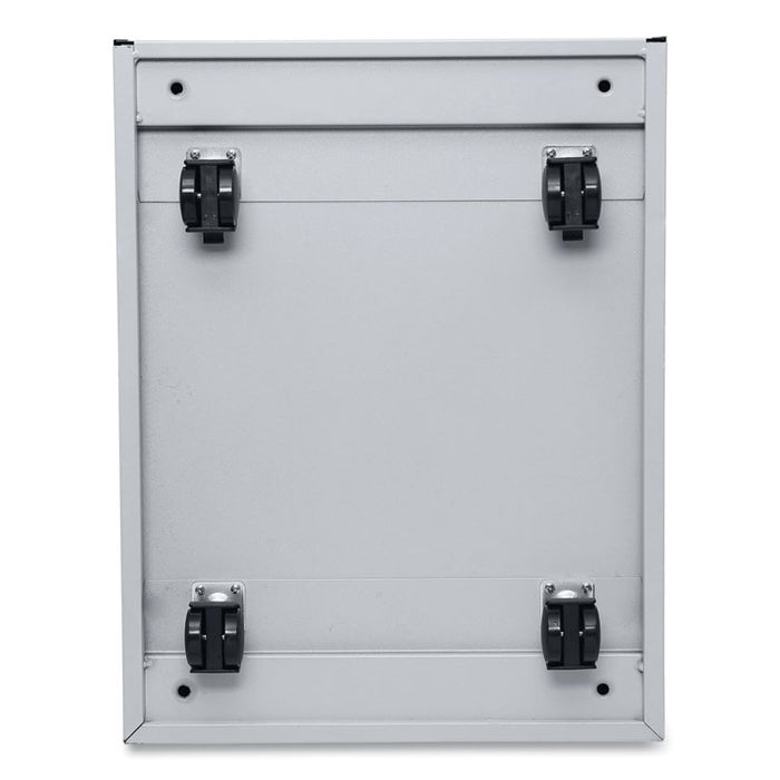 File Pedestal with Full-Length Pull, Left or Right, 2 Legal/Letter-Size File Drawers, Light Gray, 14.96" x 19.29" x 27.75"