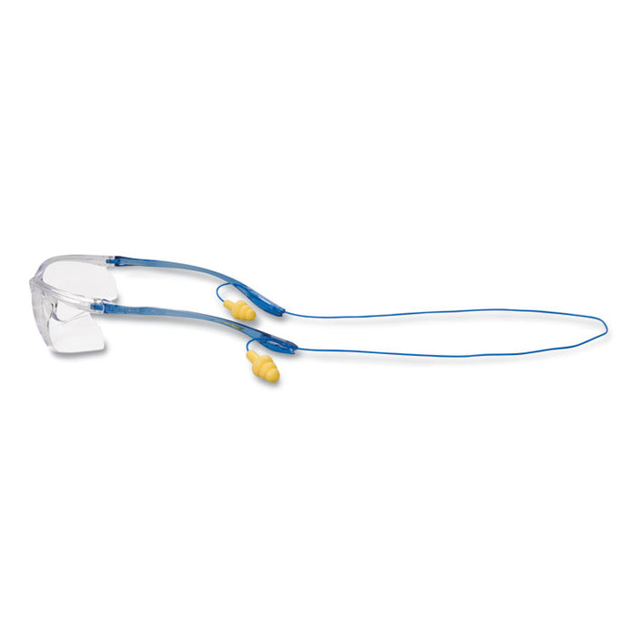 Virtua Sport CCS Protective Eyewear, Blue Half Frame, Clear Single Lens