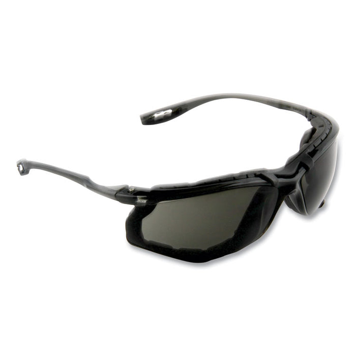 Virtua CCS Protective Eyewear with Foam Gasket, Black/Gray Half Frame, Gray Dual Lens