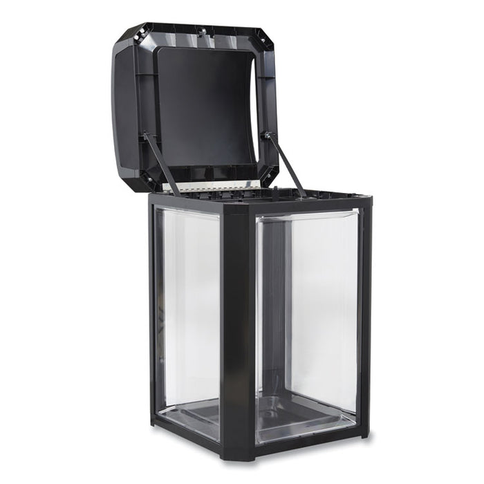 Landmark Series Classic Dome Top Container and Ashtray, 35 gal, Resin, Black