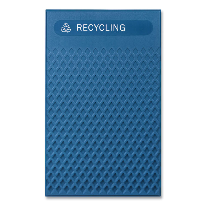 Large Prelabeled Recycled Waste Panels for Tailor and Landmark Series Containers, 20.72" x 0.5" x 34.33", Blue, 4/Carton