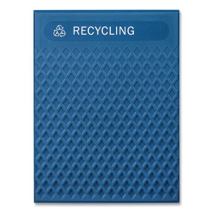 Medium Prelabeled Recycled Waste Panels for Tailor and Landmark Series Containers, 20.72" x 0.5" x 27.95", Blue, 4/Carton