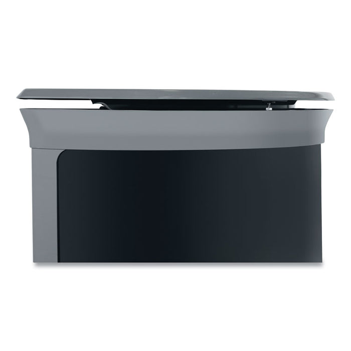ENHANCE Series Waste Receptacle, 11.5 gal, Metal, Umbra Gray/Pearl Gray
