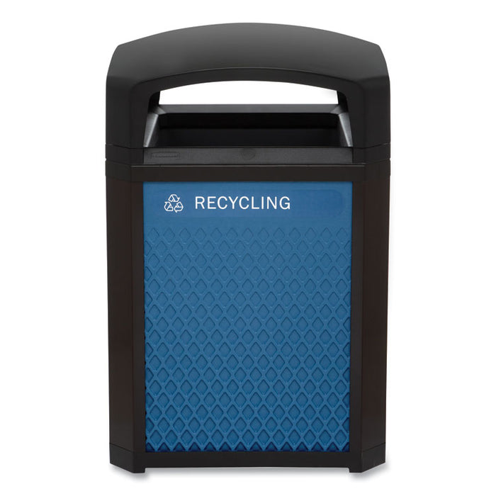 Medium Prelabeled Recycled Waste Panels for Tailor and Landmark Series Containers, 20.72" x 0.5" x 27.95", Blue, 4/Carton