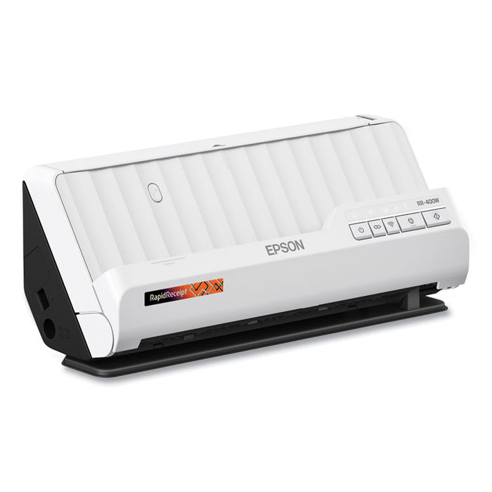 RapidReceipt RR-400W Wireless Compact Desktop Scanner, 600 dpi Optical Resolution, 20-Sheet Duplex Auto Document Feeder