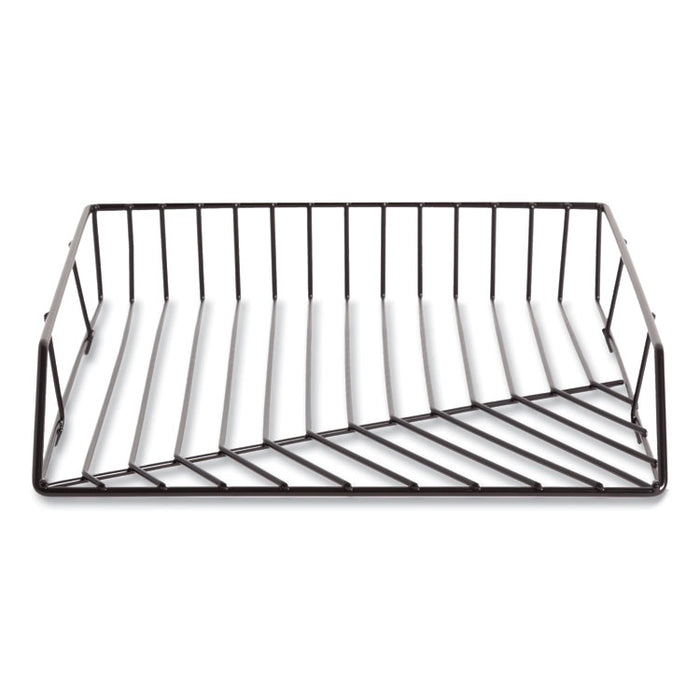 Vena Paper Tray, 1 Section, Holds 11" x 8.5" Sheets, 10.04 x 12.44 x 2.01, Black