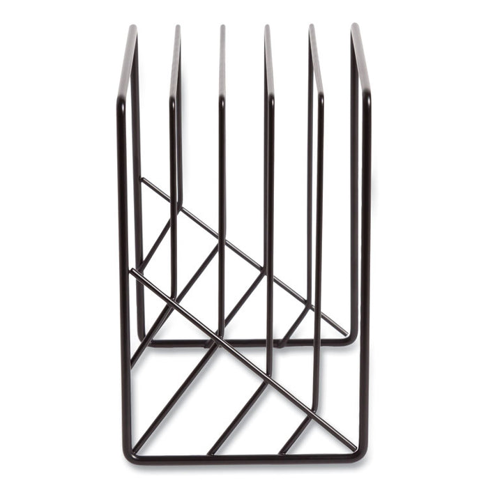 Vena Wire Letter Sorter, 5 Sections, Assorted Sizes, 3.94 x 5.24 x 6.1, Black