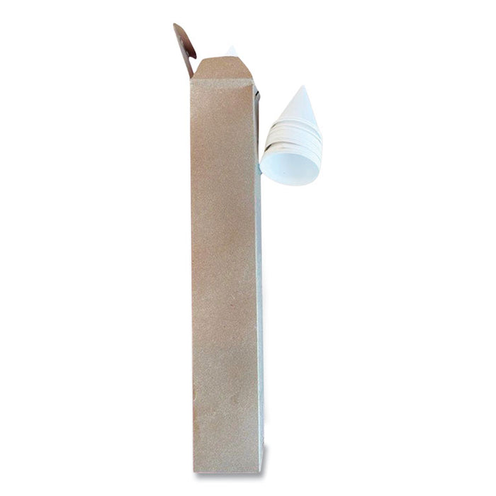 Paper Cone Cups, 3.2 oz, White, 200/Pack