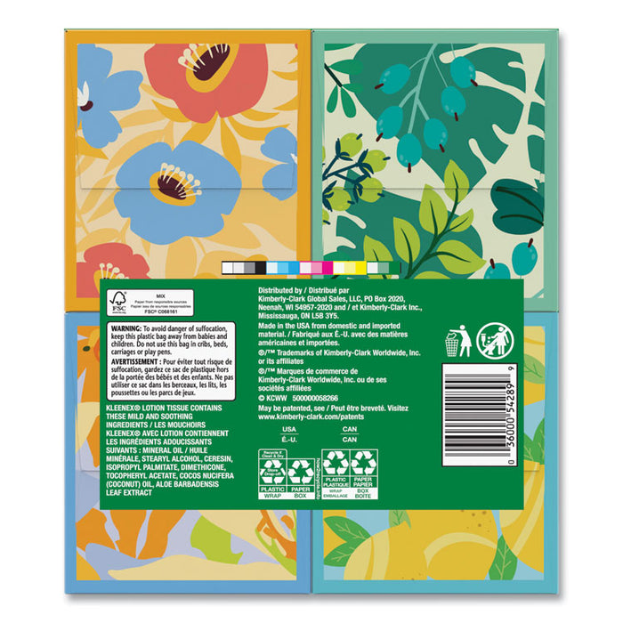 Soothing Lotion Facial Tissue, 3-Ply, White, 60 Sheets/Box, 4 Boxes/Pack, 8 Packs/Carton