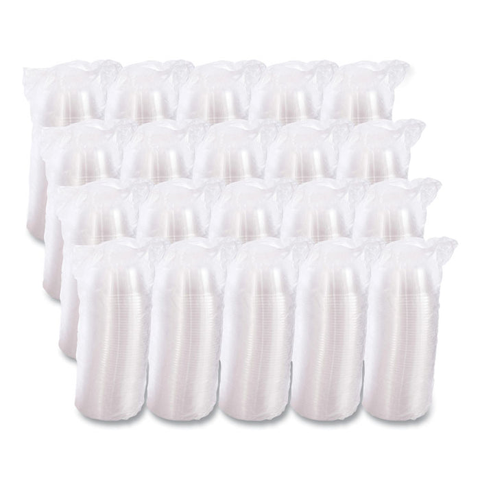 Dome-Top Sundae/Cold Cup Lids, High Dome, Fits 5 oz to 32 oz Cold Cups, Plastic, Clear, 50/Pack, 20 Packs/Carton