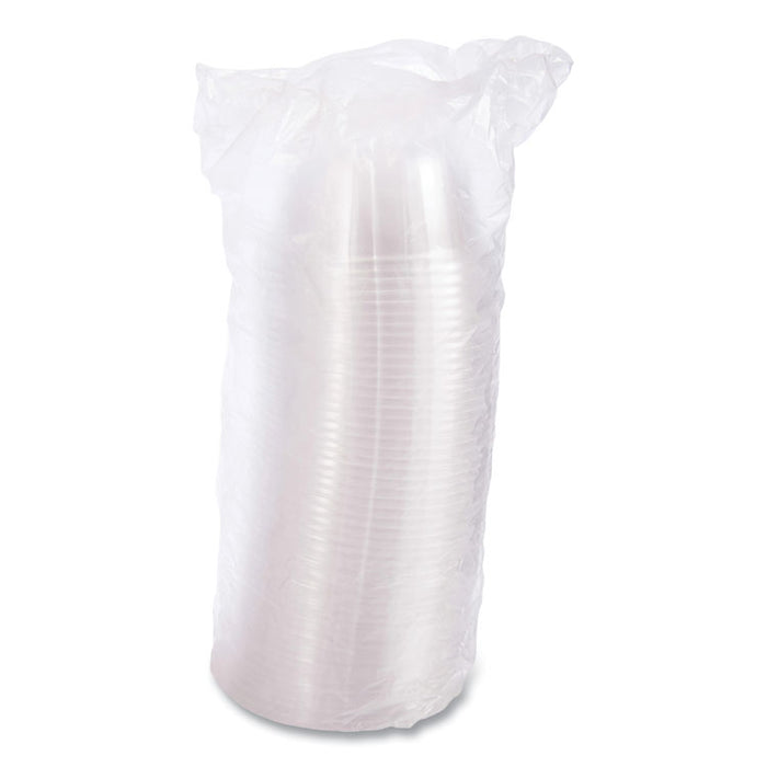 Dome-Top Sundae/Cold Cup Lids, High Dome, Fits 5 oz to 32 oz Cold Cups, Plastic, Clear, 50/Pack, 20 Packs/Carton