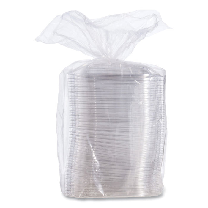 PresentaBowls Pro Clear Square Lids for 24 oz to 32 oz Bowls, 8.5 x 8.5 x 0.5, Clear, Plastic, 63/Bag, 4 Bags/Carton