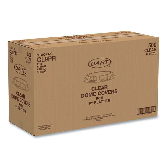Dome Covers for Dinnerware, Clear, Plastic, 125/Bag, 4 Bags/Carton