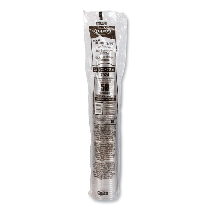 Ultra Clear PETE Cold Cups, 24 oz, Plastic, Clear, 50/Sleeve, 12 Sleeves/Carton