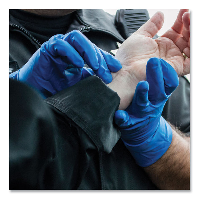 Latex Exam Gloves, Powder-Free, Medium, 13 mil Thick, 11.6" Long, Blue, 50/Box, 10 Boxes/Carton