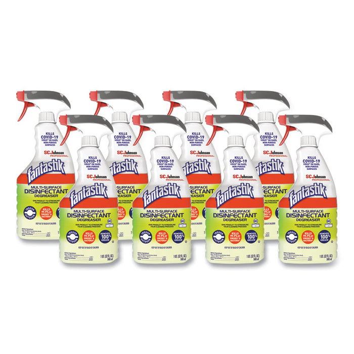 Multi-Surface Disinfectant Degreaser, Herbal Scent, 32 oz Spray Bottle, 8/Carton