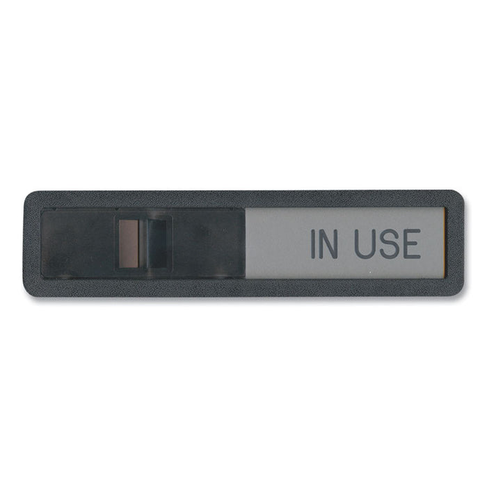 Vacant/In Use Sign, In-Use; Vacant, 2.5 x 10.5, Black/Silver