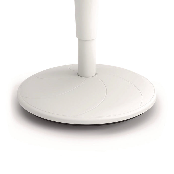Revel Adjustable Height Fidget Stool, Backless, Supports Up to 250 lb, 13.75" to 18.5" Seat Height, Charcoal Seat, White Base