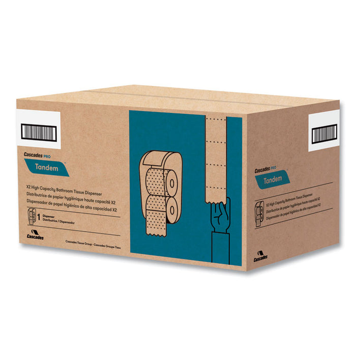 Tandem High Capacity Bath Tissue Dispenser, 6.9 x 6.9 x 12.3, White